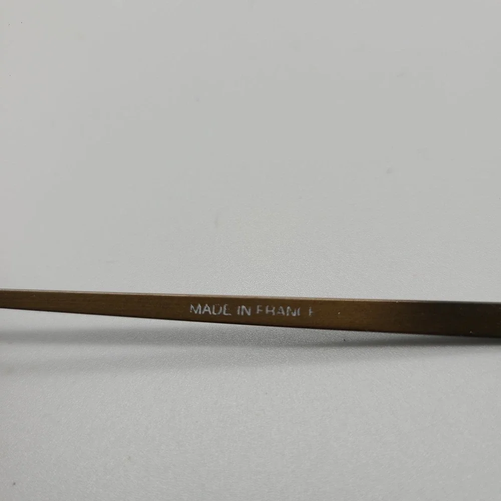 Beausoleil Paris Sunglasses Bronze Metal Oval Frame Brown Lens Made in France